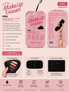 MakeUp Eraser PRO Mini Cloth - Pink